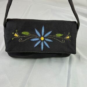 PAINT THE LILY Beaded Handbag Gray NWOT